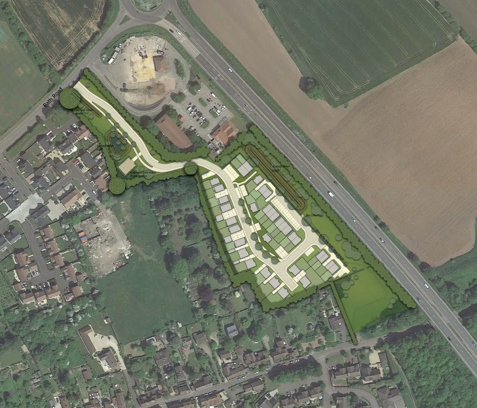 Beckington — village-edge residential extension